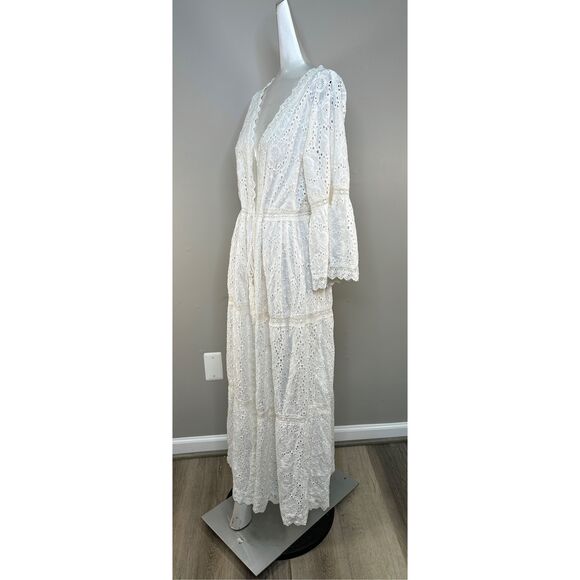 Melissa Odabash AVA WHITE KAFTAN Size S $340 - Picture 7 of 12